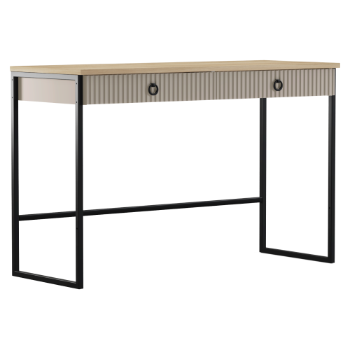 Toaletný stolík, sivohnedá Taupe/dub silverjack, DOMCA 2S