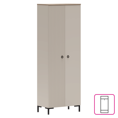 Skriňa, sivohnedá Taupe/dub silverjack, DOMCA 2D