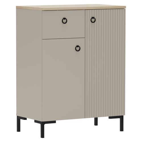 Komoda, sivohnedá Taupe/dub silverjack, DOMCA 2D1S