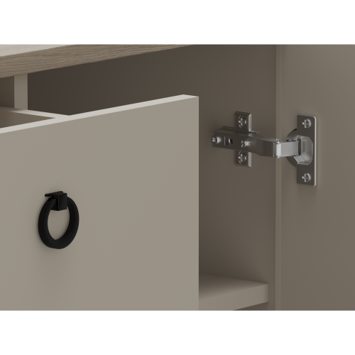 Komoda, sivohnedá Taupe/dub silverjack, DOMCA 2D1S