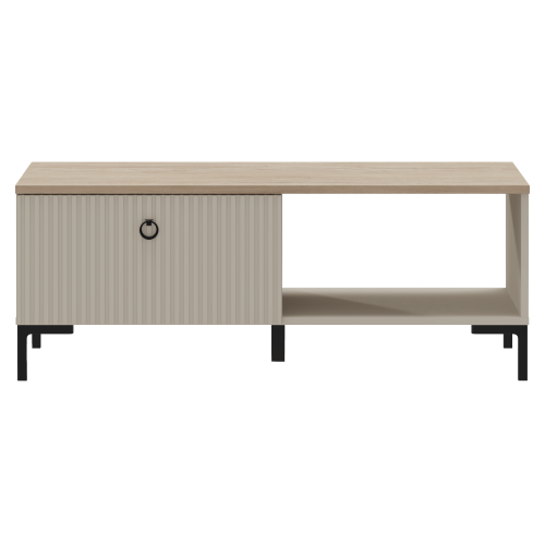 Konferenčný stolík, sivohnedá Taupe/dub silverjack, DOMCA 1S