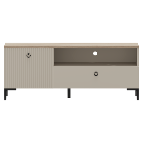 TV stolík, sivohnedá Taupe/dub silverjack, DOMCA 1K1S