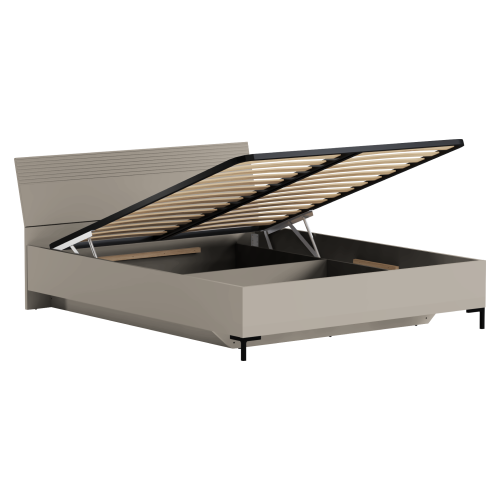 Manželská posteľ, 160x200, sivohnedá Taupe, DOMCA