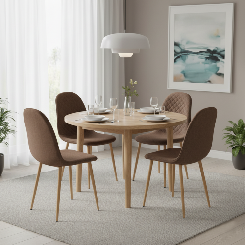 Stolička, tmavohnedá/buk, LEGA 2 NEW