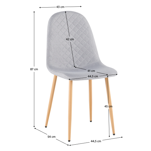 Stolička, svetlosivá látka/buk, LEGA 2 NEW