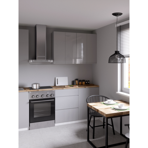 Spodná skrinka, biela/sivá extra vysoký lesk HG, AURORA D60S3