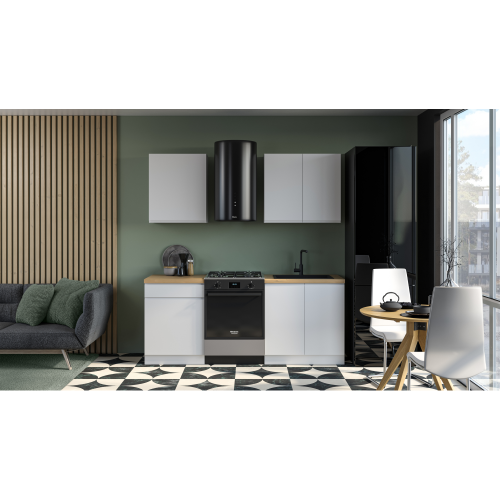 Spodná skrinka, biela/biela extra vysoký lesk HG, AURORA D80S3