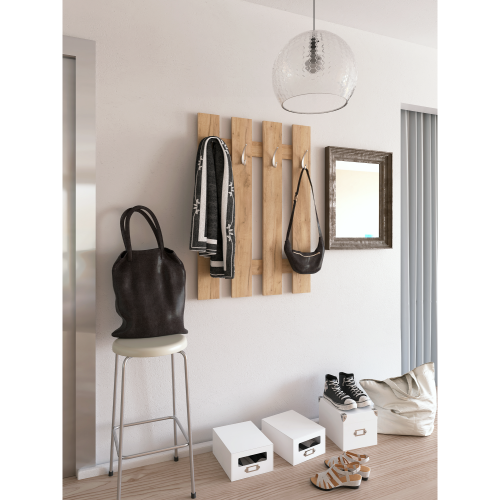 Vešiaková stena, dub artisan, KORADO NEW KV11