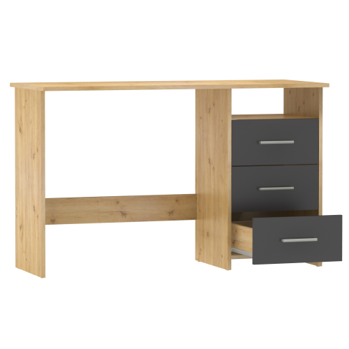 PC stôl, dub artisan/grafit, LARISTOTE NEW