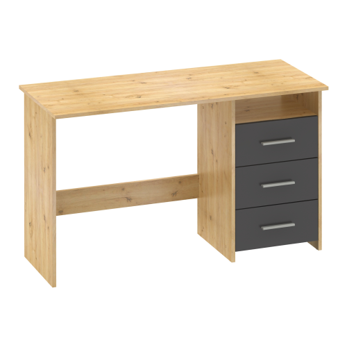 PC stôl, dub artisan/grafit, LARISTOTE NEW