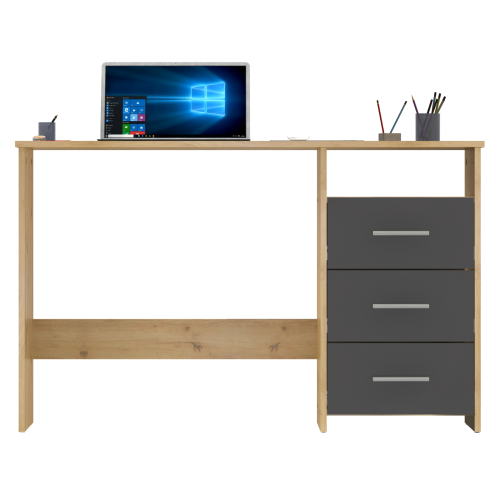 PC stôl, dub artisan/grafit, LARISTOTE NEW