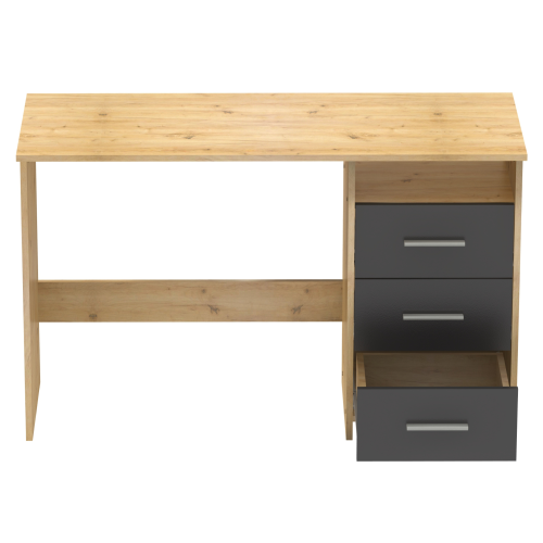 PC stôl, dub artisan/grafit, LARISTOTE NEW