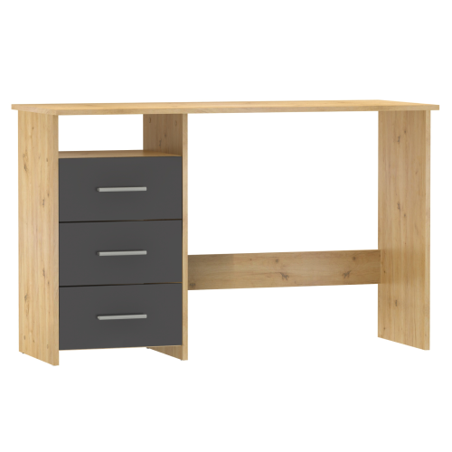 PC stôl, dub artisan/grafit, LARISTOTE NEW