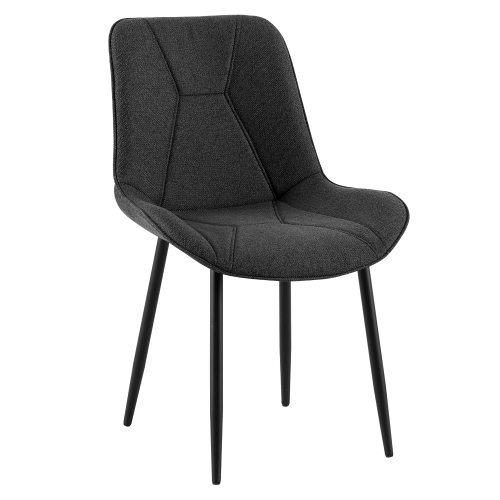 Jedálenská stolička, tmavosivá/čierna, DELTA