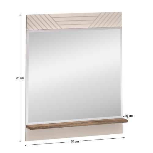 Zrkadlo 70, kašmír/dub castello, EYCO