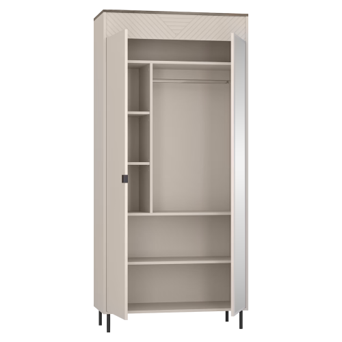 Skriňa, kašmír/dub castello, EYCO 2D/40