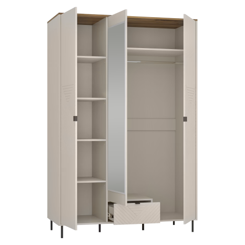 Skriňa, kašmír/dub castello, EYCO 3D1S