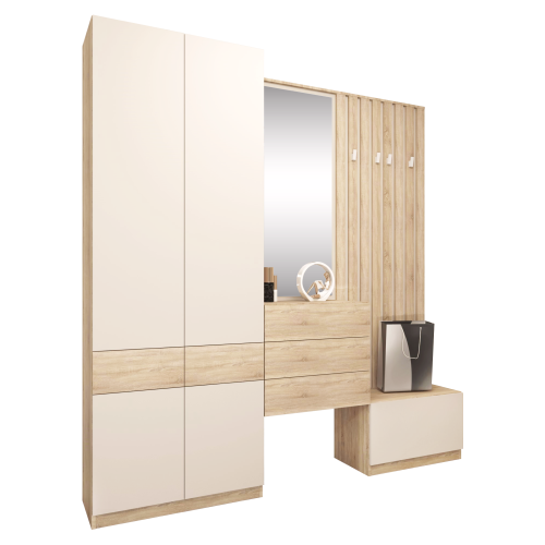 Vešiak, dub sonoma/kašmír, VERTIO WIE67