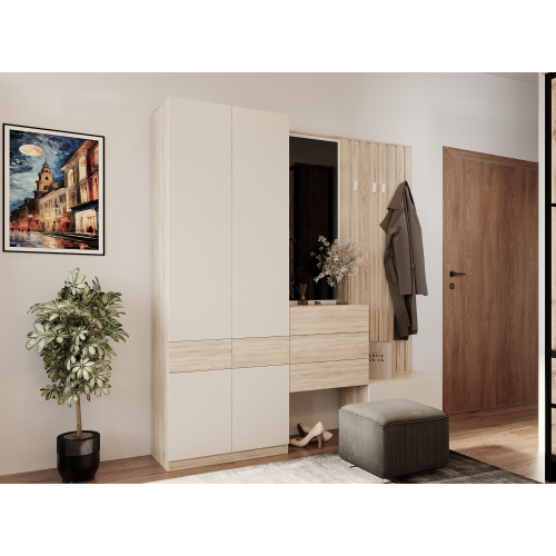 Vešiak, dub sonoma/kašmír, VERTIO WIE67