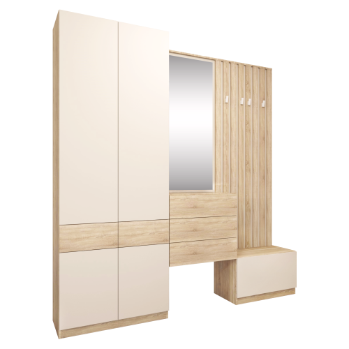 Skriňa, dub sonoma/kašmír, VERTIO SZF4D2S