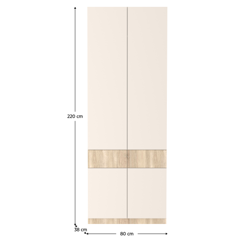 Skriňa, dub sonoma/kašmír, VERTIO SZF4D2S