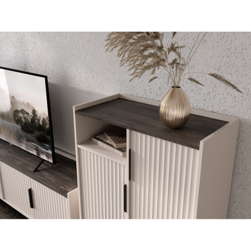 Komoda, kašmír/norkový gaštan arvadonna, FRESIO KOM2D2S