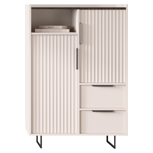 Komoda, kašmír/norkový gaštan arvadonna, FRESIO KOM2D2S