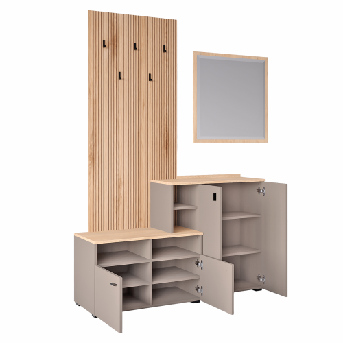 Predsieňová zostava, toffee/natural canella strata/cremona torro dub, EBRAO