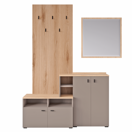 Predsieňová zostava, toffee/natural canella strata/cremona torro dub, EBRAO