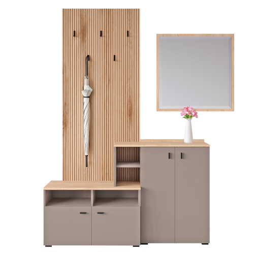 Predsieňová zostava, toffee/natural canella strata/cremona torro dub, EBRAO