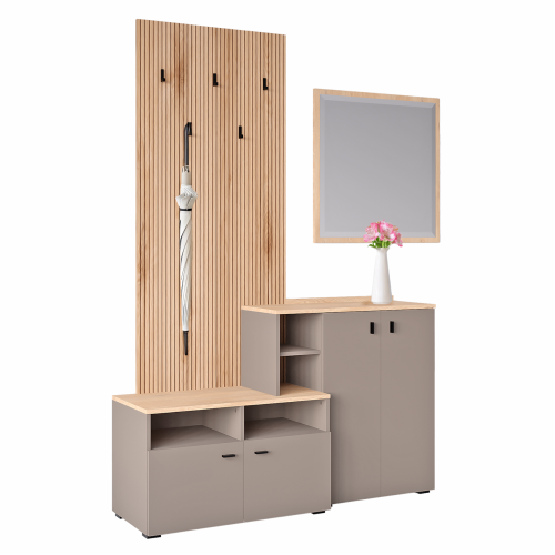 Predsieňová zostava, toffee/natural canella strata/cremona torro dub, EBRAO