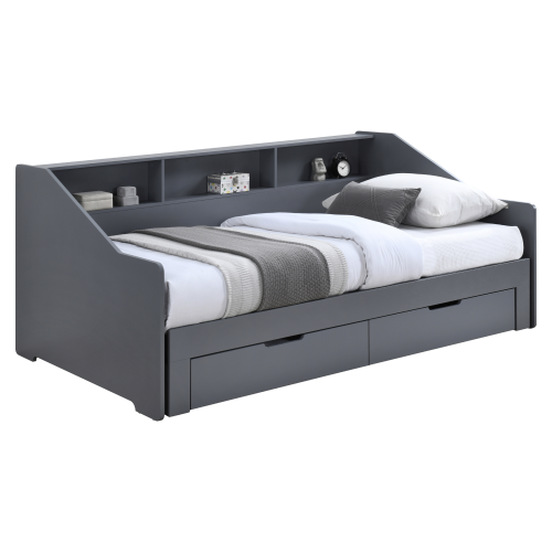 Rozkladacia posteľ, sivá, MONETA