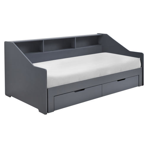 Rozkladacia posteľ, sivá, MONETA