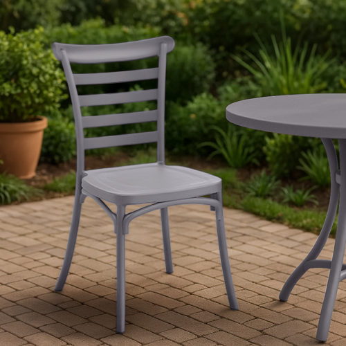 Stohovateľná stolička, sivohnedá taupe, SAVITO NEW