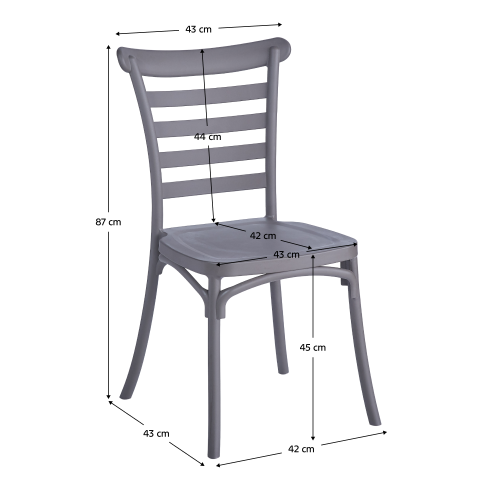 Stohovateľná stolička, sivohnedá taupe, SAVITO NEW