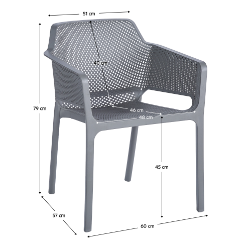 Stohovateľné kreslo, sivá, LAVTON