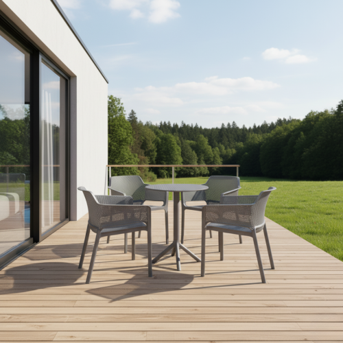 Stohovateľné kreslo, sivá, LAVTON