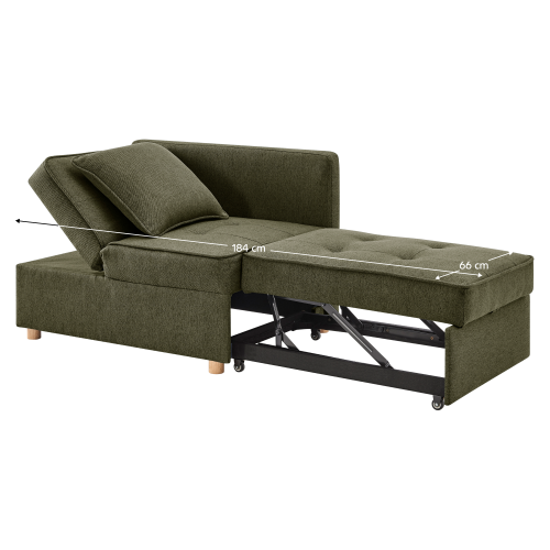 Rozkladacia pohovka, zelená, OSVALDO