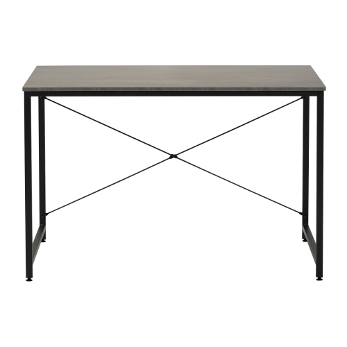 Písací stôl, betón/čierna, 120x60 cm, MELLORA