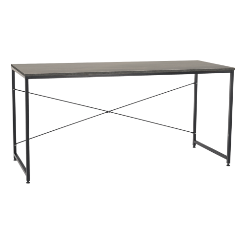 Písací stôl, betón/čierna, 150x60 cm, MELLORA