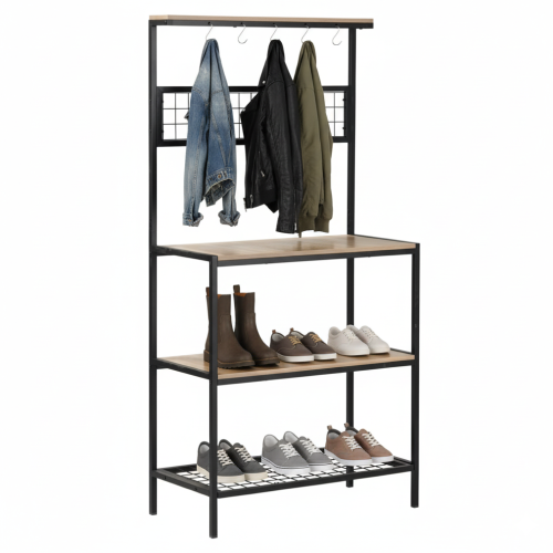 Regál, dub sonoma trufel/čierna, GAVINO