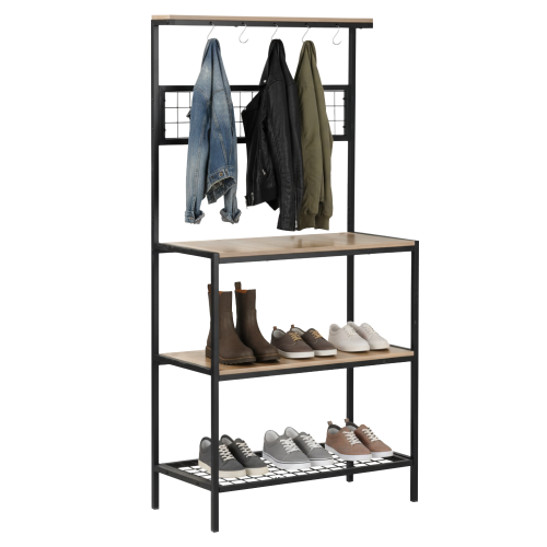 Regál, dub sonoma trufel/čierna, GAVINO