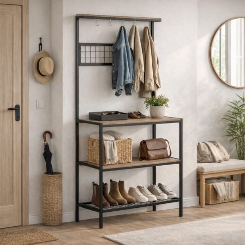 Regál, dub sonoma trufel/čierna, GAVINO