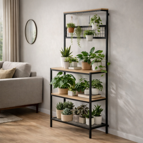 Regál, dub sonoma trufel/čierna, GAVINO