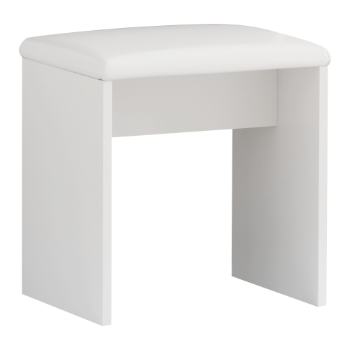 Toaletný stolík s taburetom, biela, RADAS