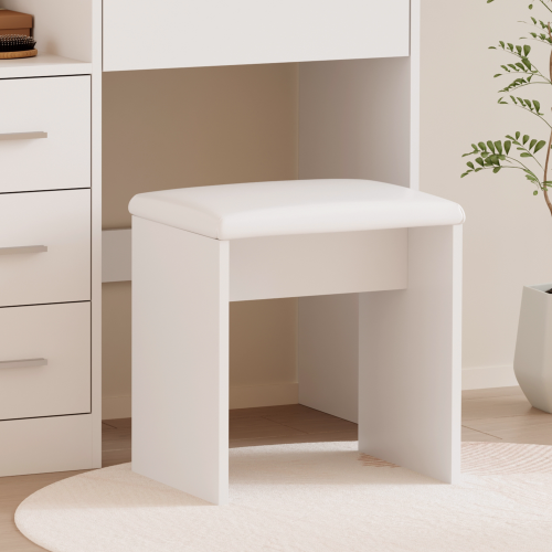 Toaletný stolík s taburetom, biela, RADAS