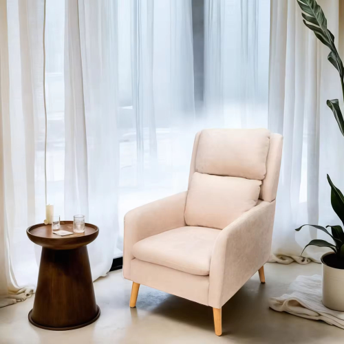 Relaxačné kreslo, béžová, DEMIR