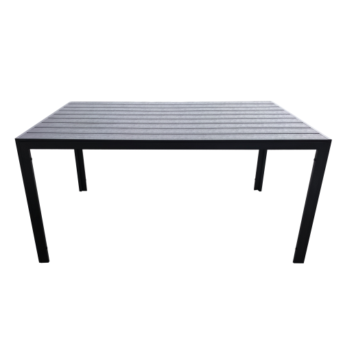 Záhradný stôl, hliník, čierna, ZINAN