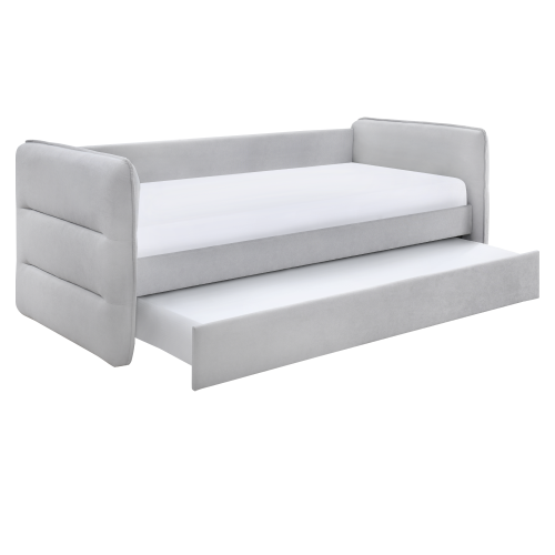 Rozkladacia posteľ, sivá, TRINIA