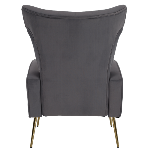 Relaxačné kreslo, sivá Velvet látka, BARET